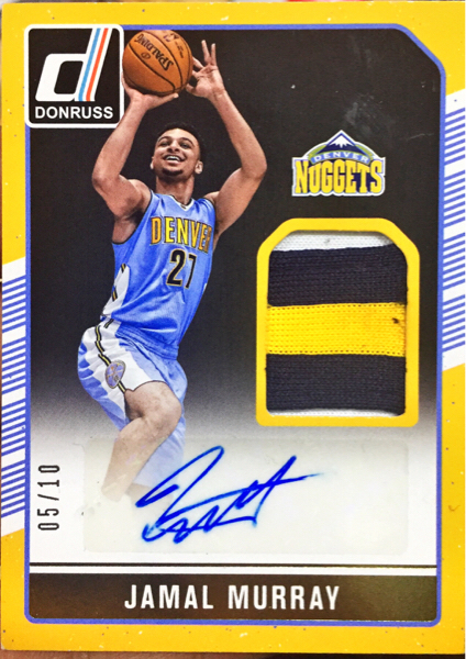 donruss 贾马尔穆雷 jamal murray 掘金队 rpa 究极起飞 新秀