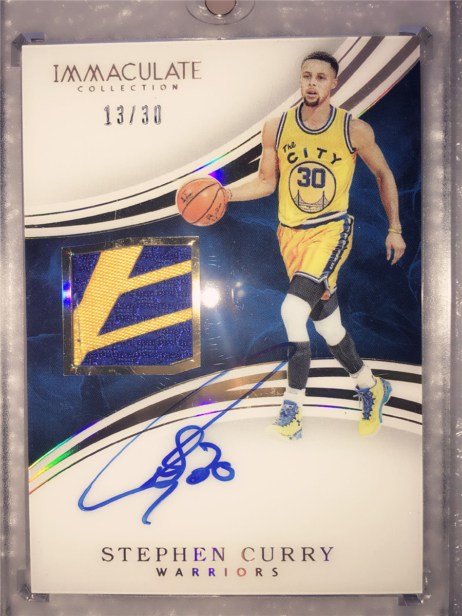 2015-16 panini immaculate系列连续2年蝉联常规赛mvp库里30编镜面