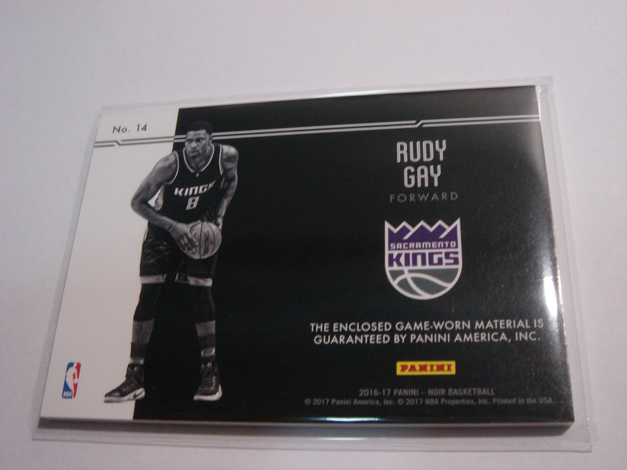 【1118】  苏州卡通球星卡>> noir patch rudy gay /35 (本系列黑色面