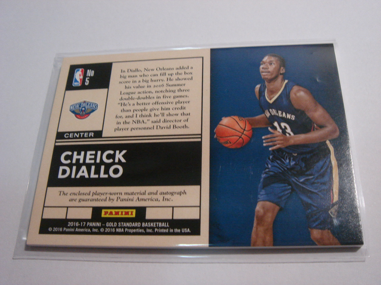 【1118】  苏州卡通球星卡>> 金砖 jersey auto /149 cheick diallo