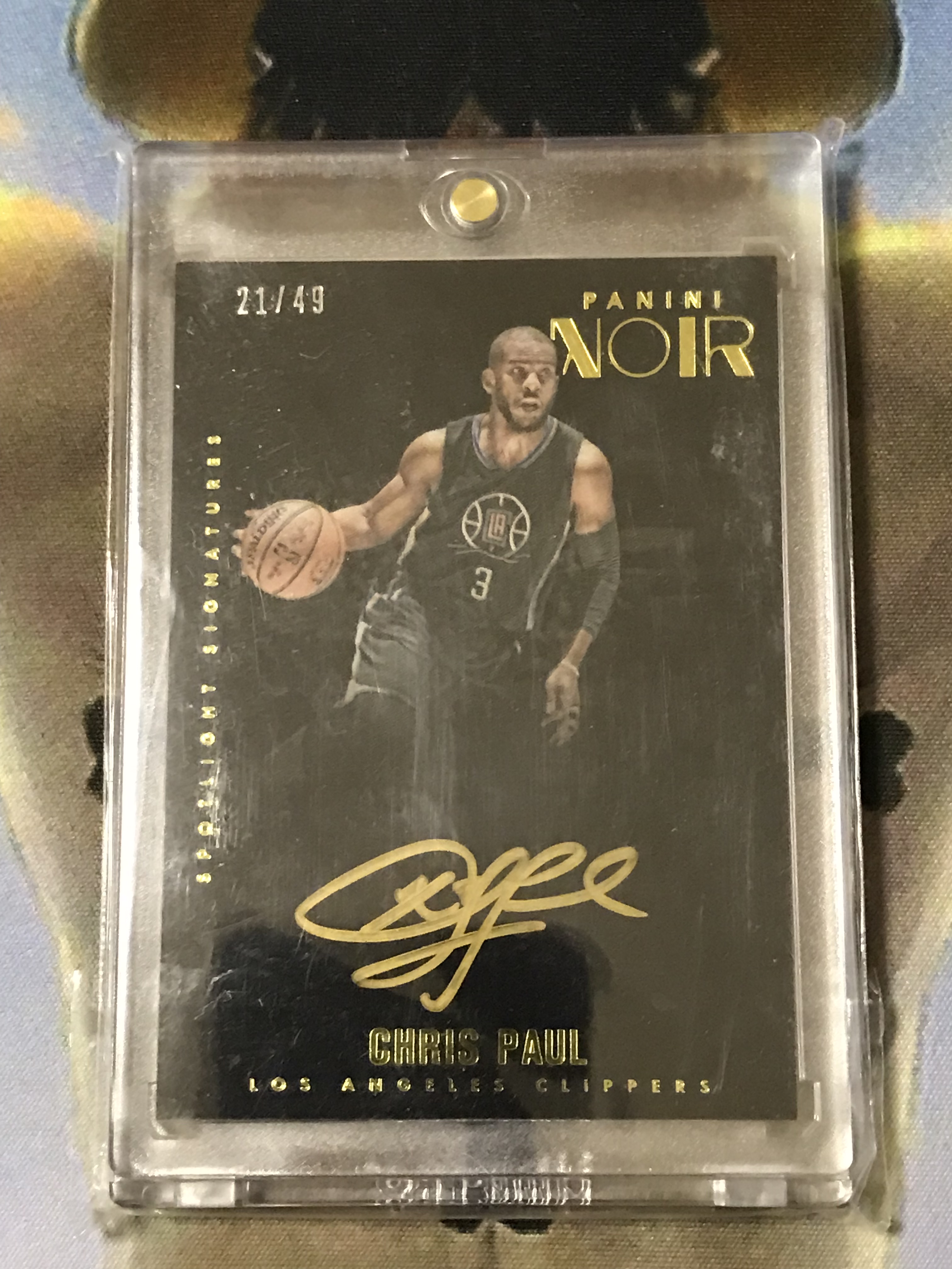 【pc 球星卡】 2015-16 panini noir 克里斯 保罗 聚光灯 金笔 卡签