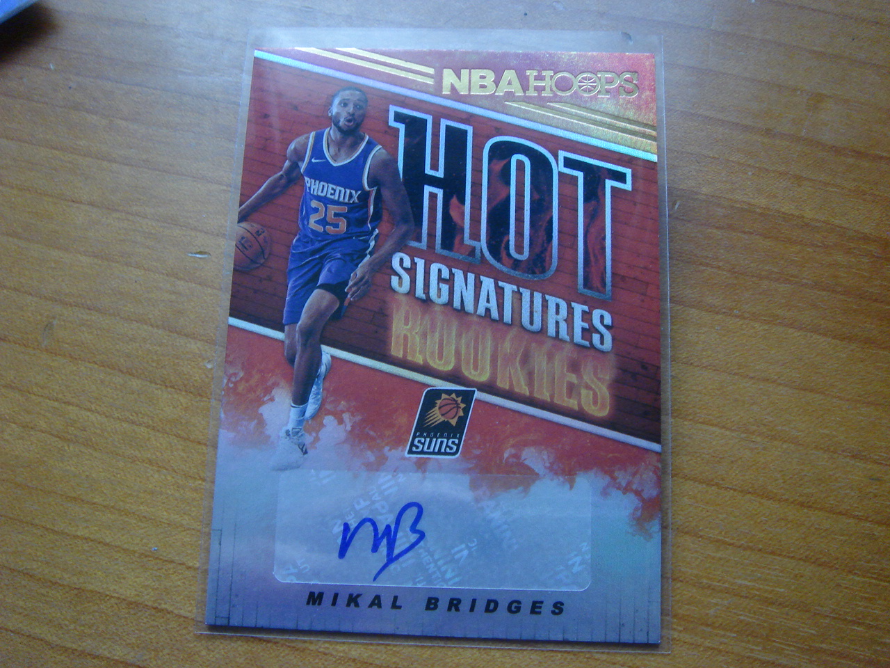 篮球 2018-19 hoops rc auto 新秀 签名 hot mikal bridges 太阳