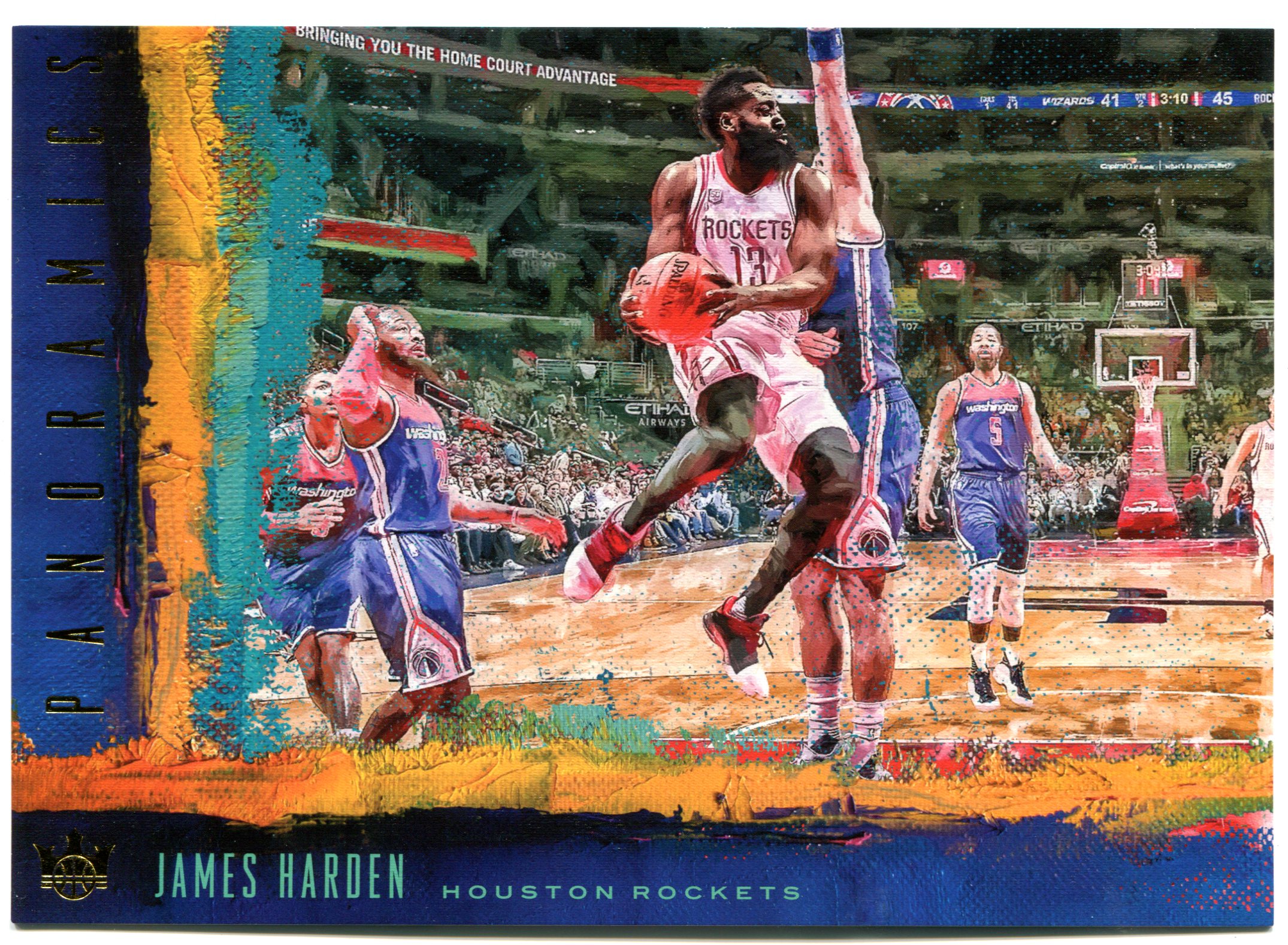 【h32】2017-18 panini court kings 詹姆斯-哈登/james harden 油画