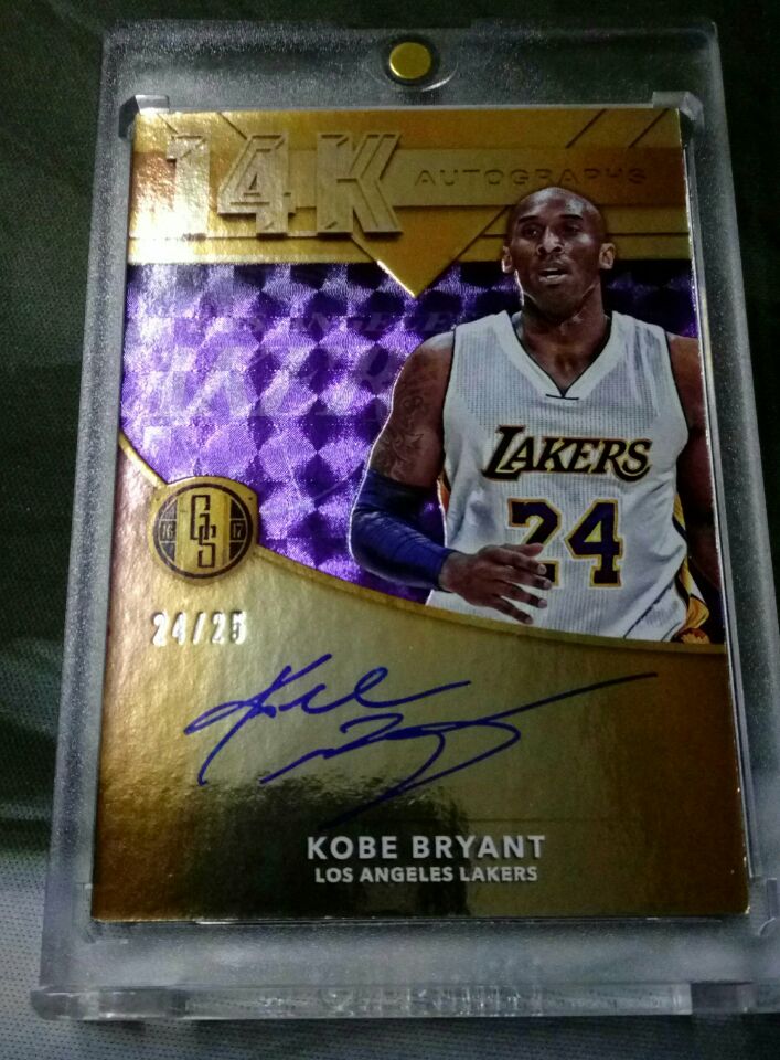 金砖 kobe bryant 科比 布莱恩特 湖人 签名 限量 24/25 auto 14k 同