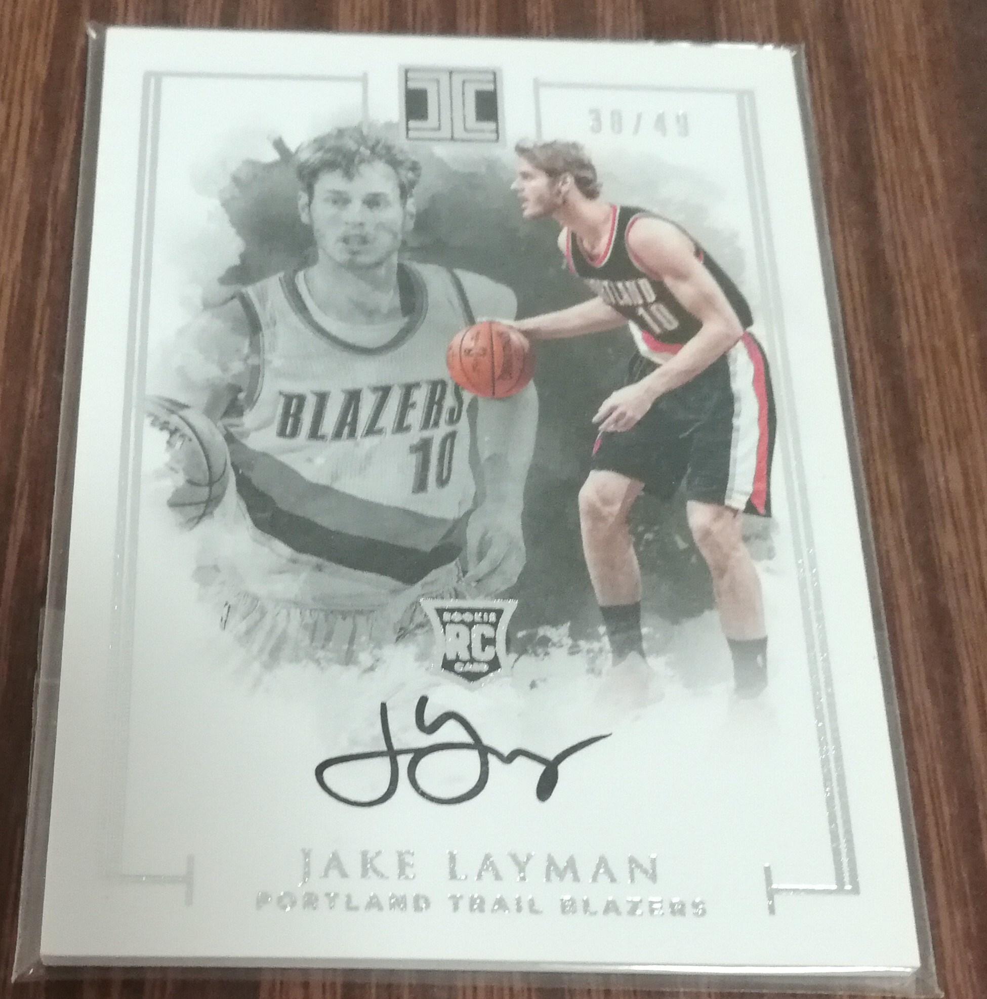 9333 开拓者 杰克莱曼(jake layman) 2016-17 impeccable(小真金白银)