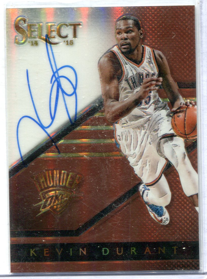 2014-15 panini select 凯文-杜兰特/kevin durant 限量签名折射 36