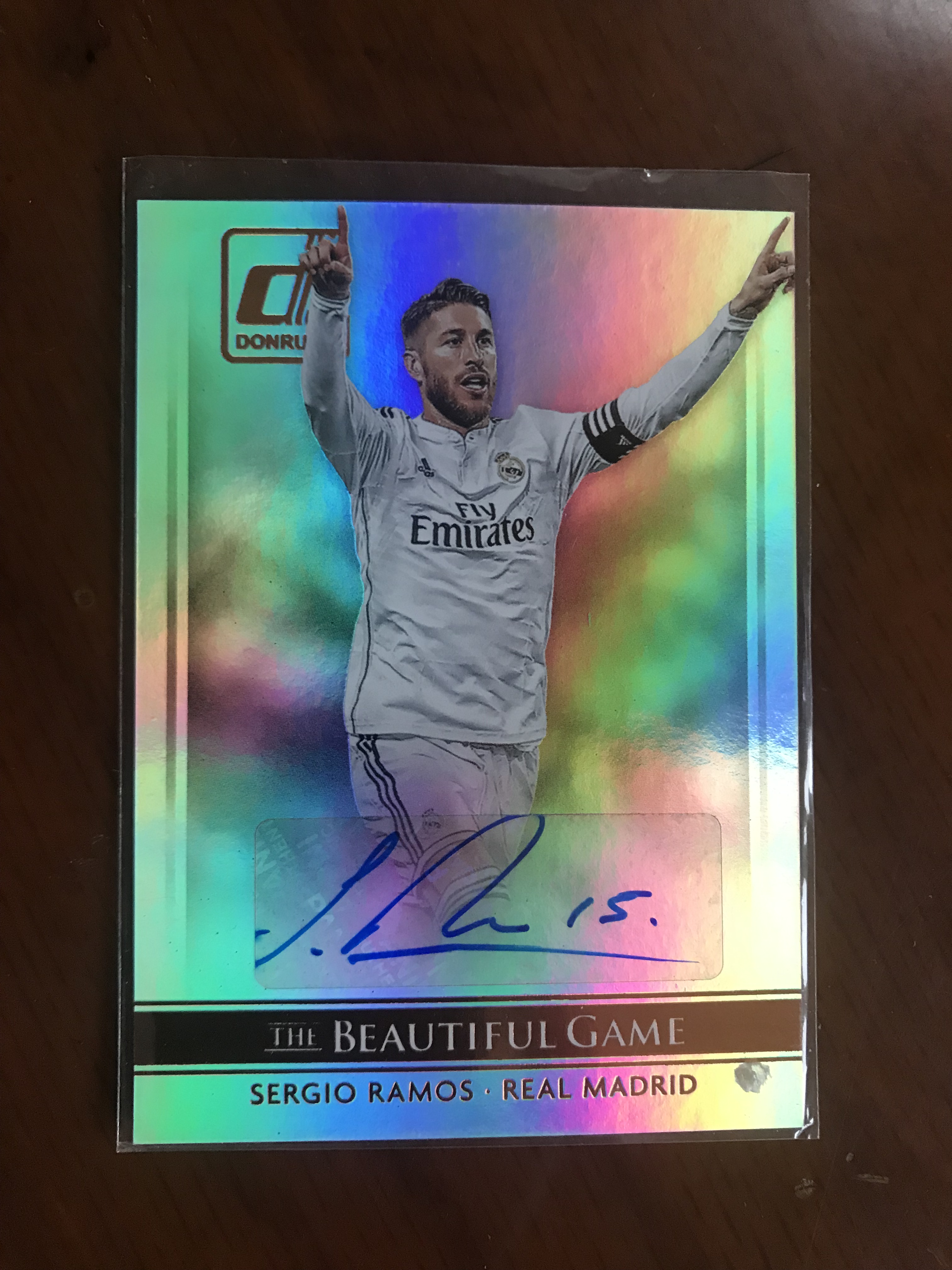 donruss - the beautiful game signatures #bg-sr-sergio ramos