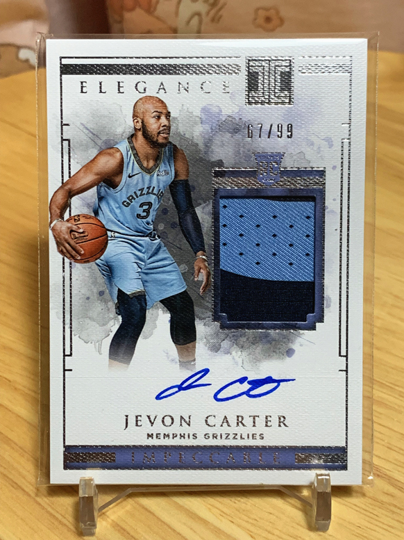 小真金白银 新秀rpa卡签 带rc标 灰熊队 卡特 jevon carter rc patch