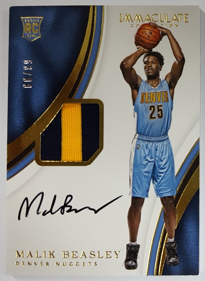 2016-17 panini immaculate malik beasley 比斯利 imm rpa /99