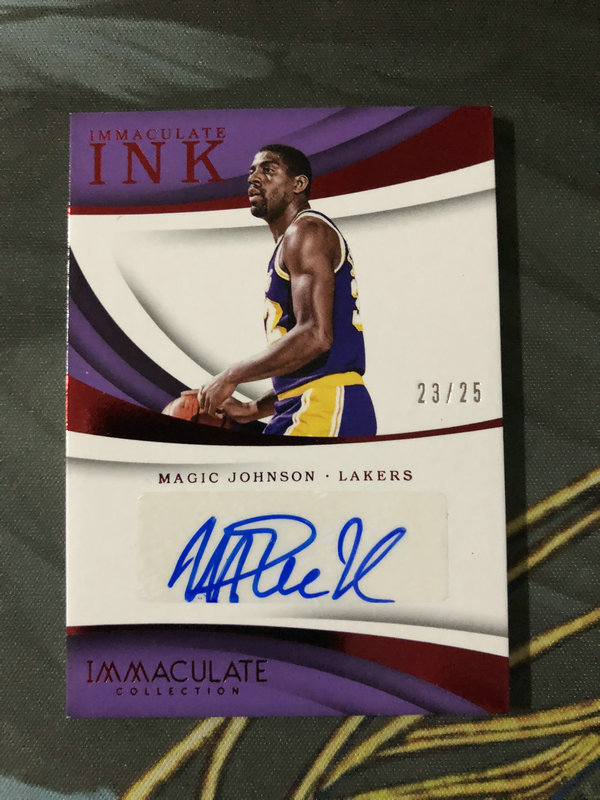 immaculate auto 签名 限量 /25 magic johnson 约翰逊 魔术师 (品