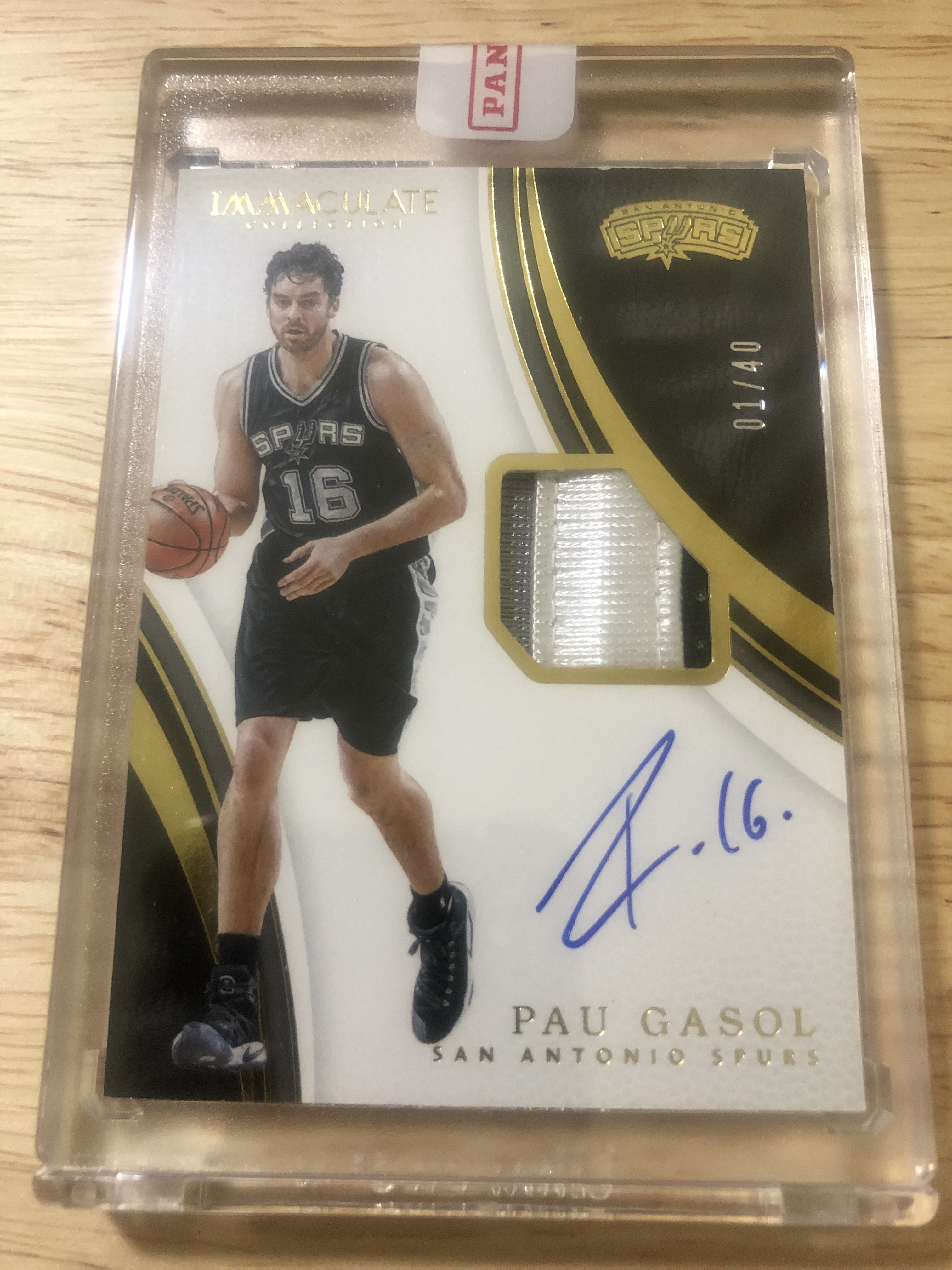 2016-17 panini immaculate collection 马刺 保罗 加索尔 40编 竖版