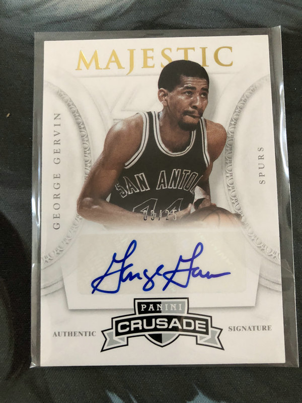 crusade auto 签名 限量 /25 george gervin 乔治·格文 (品如图)