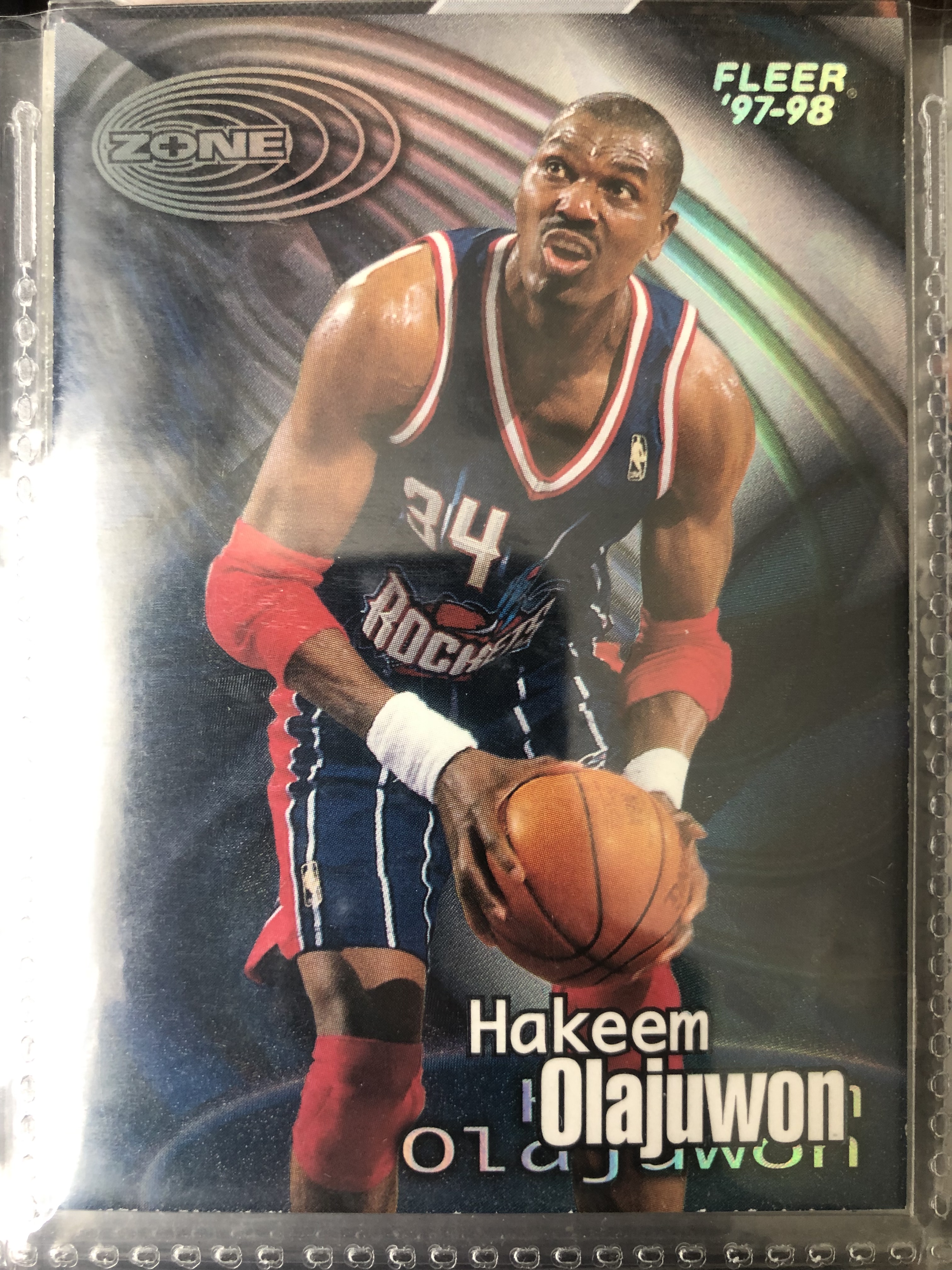 hakeem olajuwon 非洲天王 奥拉朱旺 1998 fleer zone