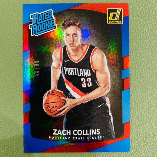 donruss系列 开拓者 白人帅哥 扎克-柯林斯 zach collins 比例 sp