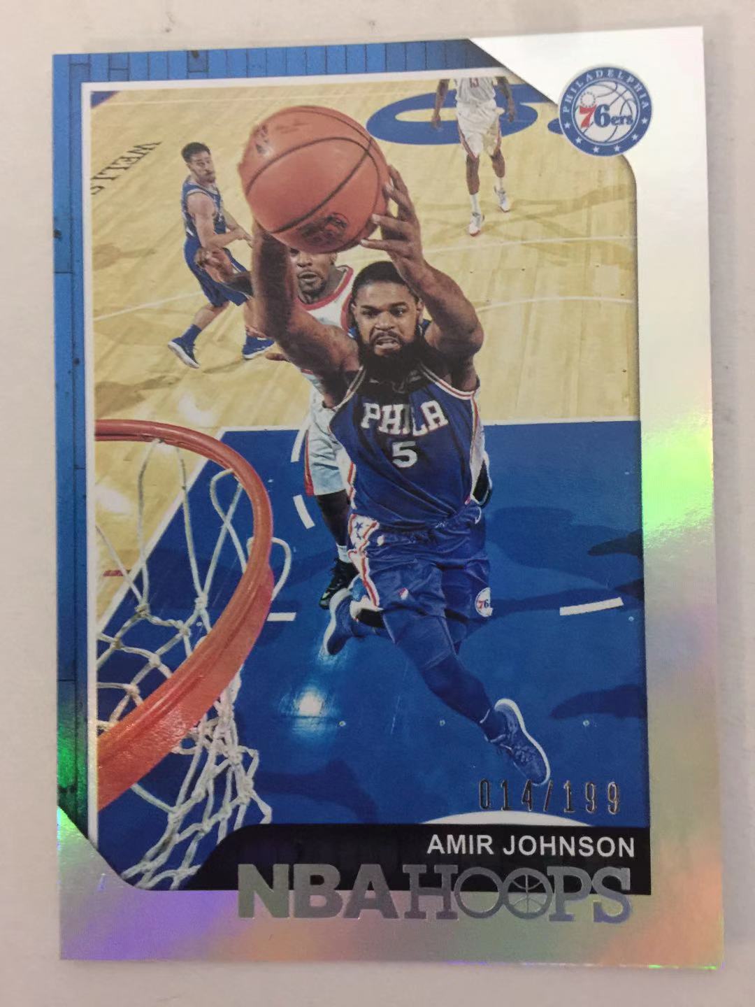 2018-19 panini hoops 76人队 阿米尔·约翰逊(amir johnson)199编 银