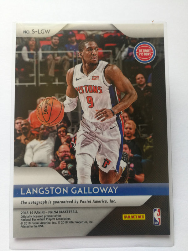 【1118】  苏州卡通>> prizm auto 签名 langston galloway 兰斯顿