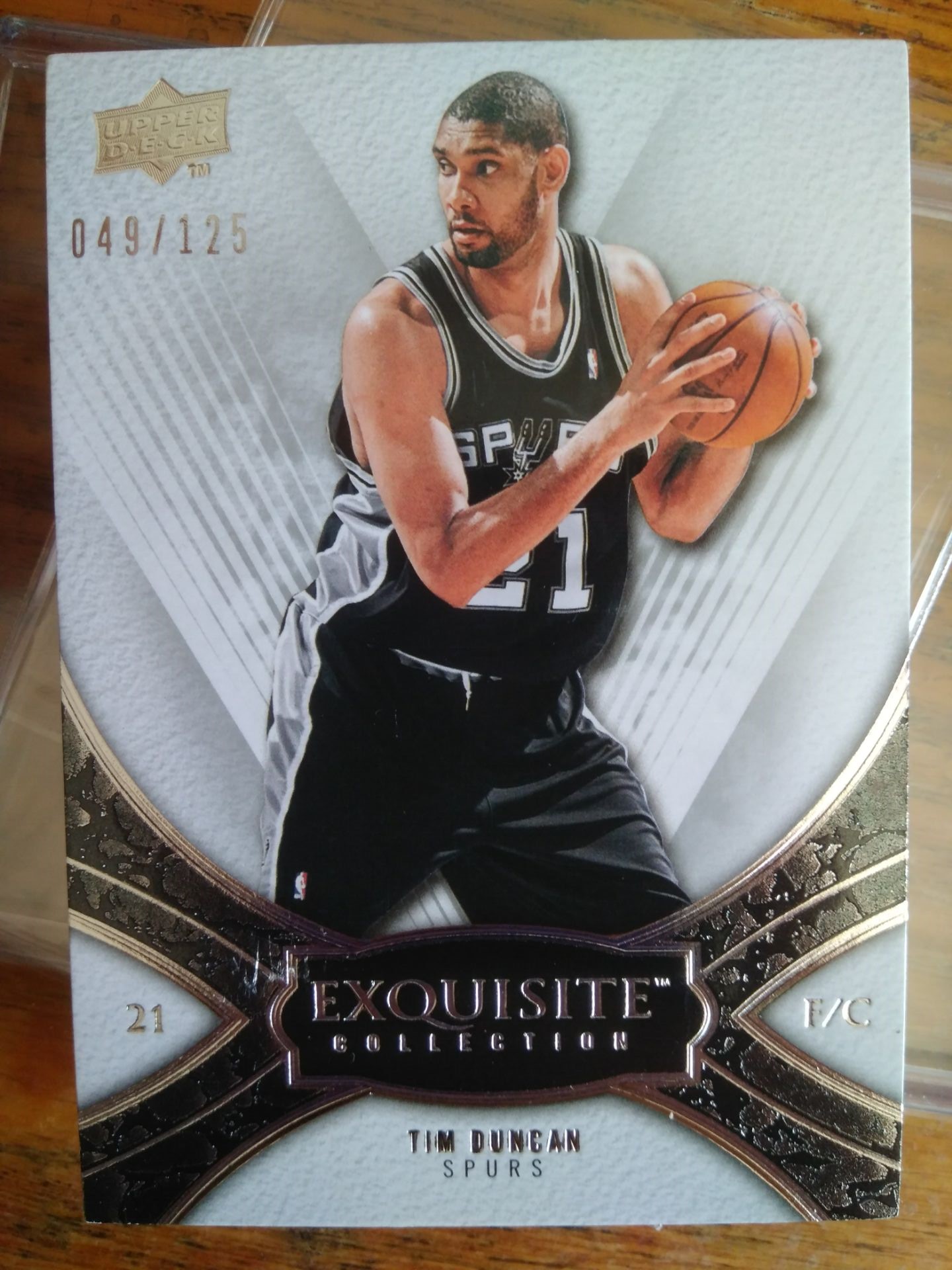 0809木盒exquisite马刺石佛蒂姆邓肯tim duncan 普卡base本人最后一套