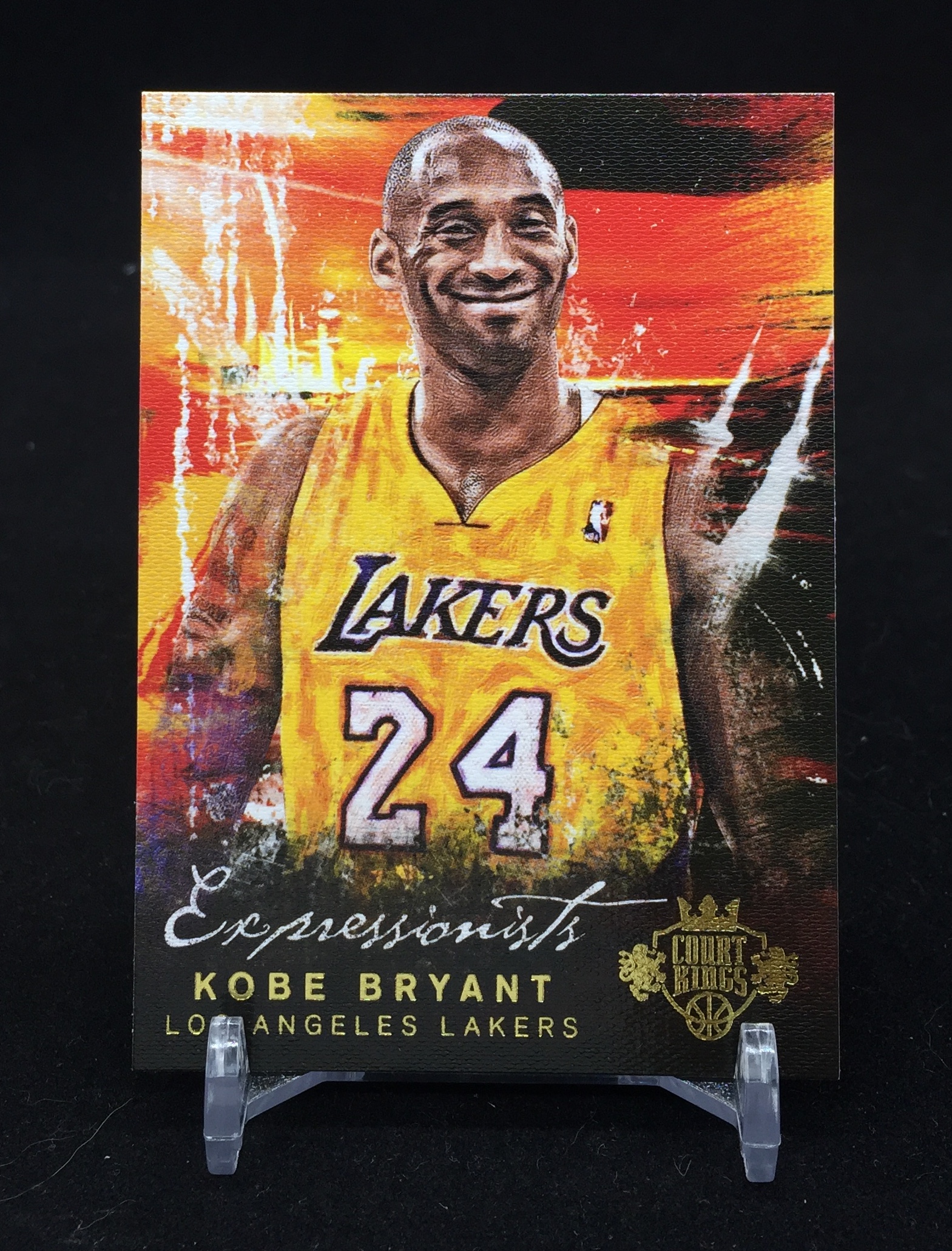 科比 kobe bryant 2014-15 油画court kings系列 面带微笑 肖像特卡