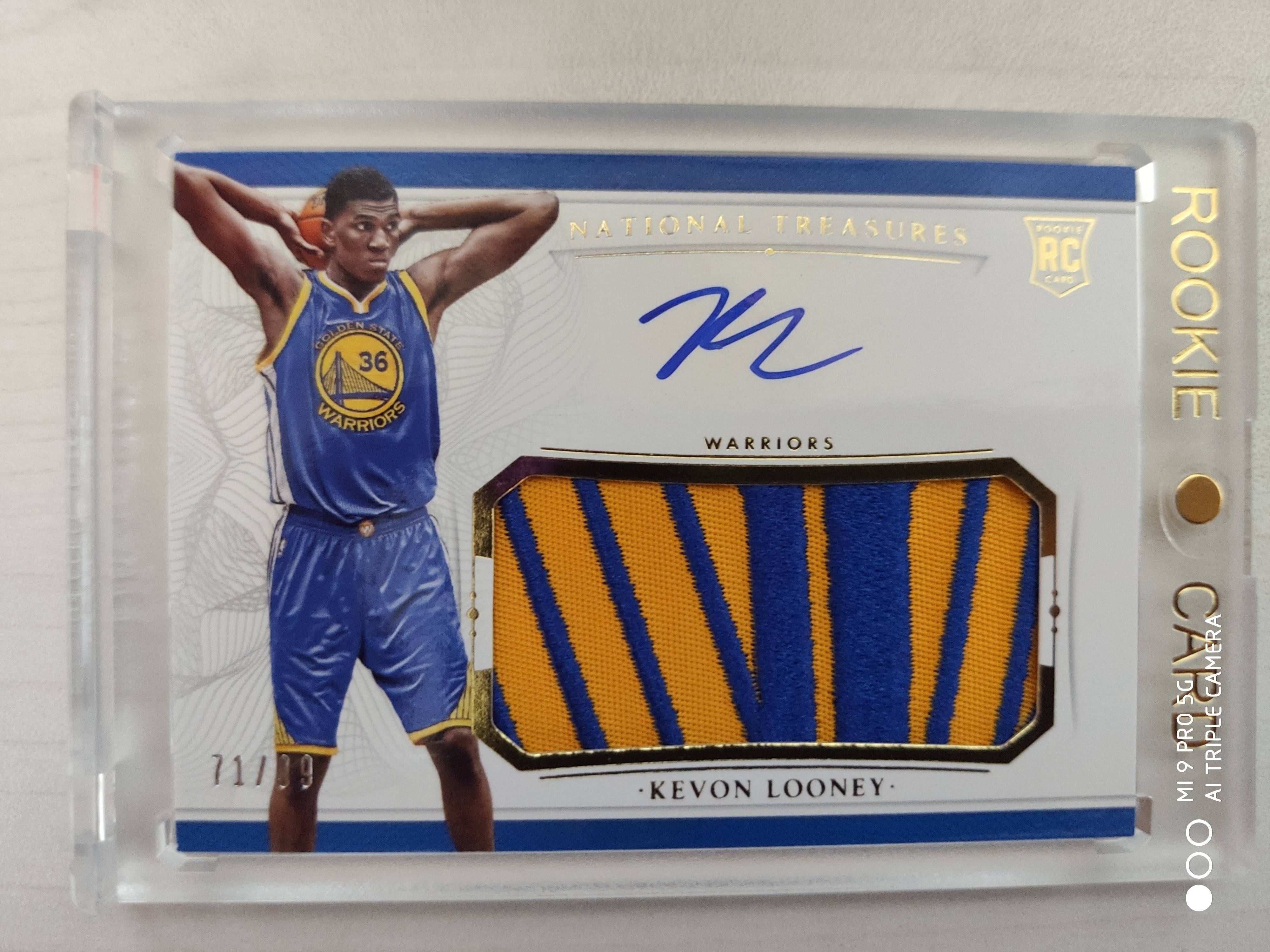 15-16 national treasures kevon looney rc 勇士卢尼