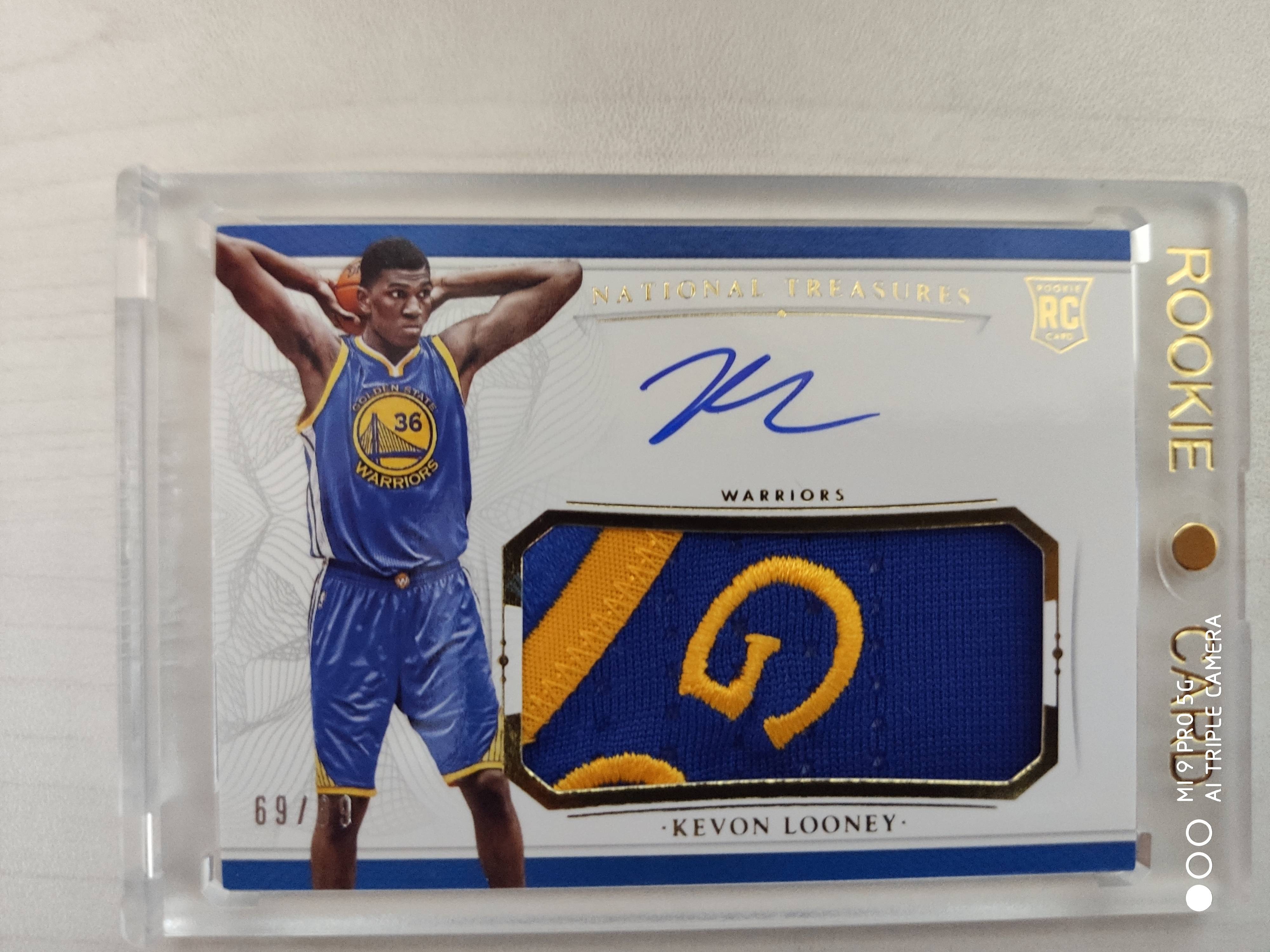 15-16 national treasures kevon looney rc 勇士卢尼