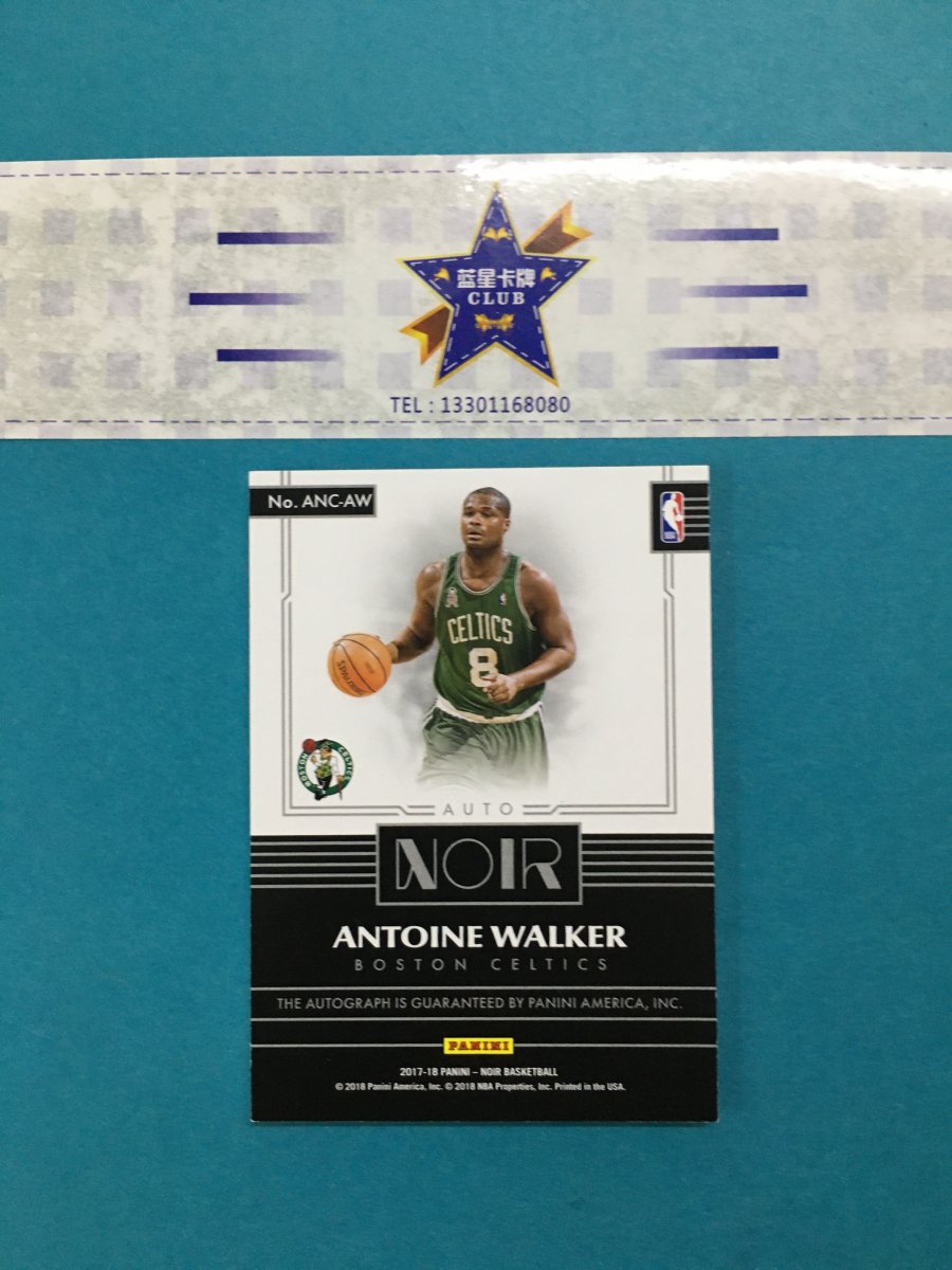 panini noir 镜面 97/99 签字 卡签 安东尼·沃克 antoine walker 卡