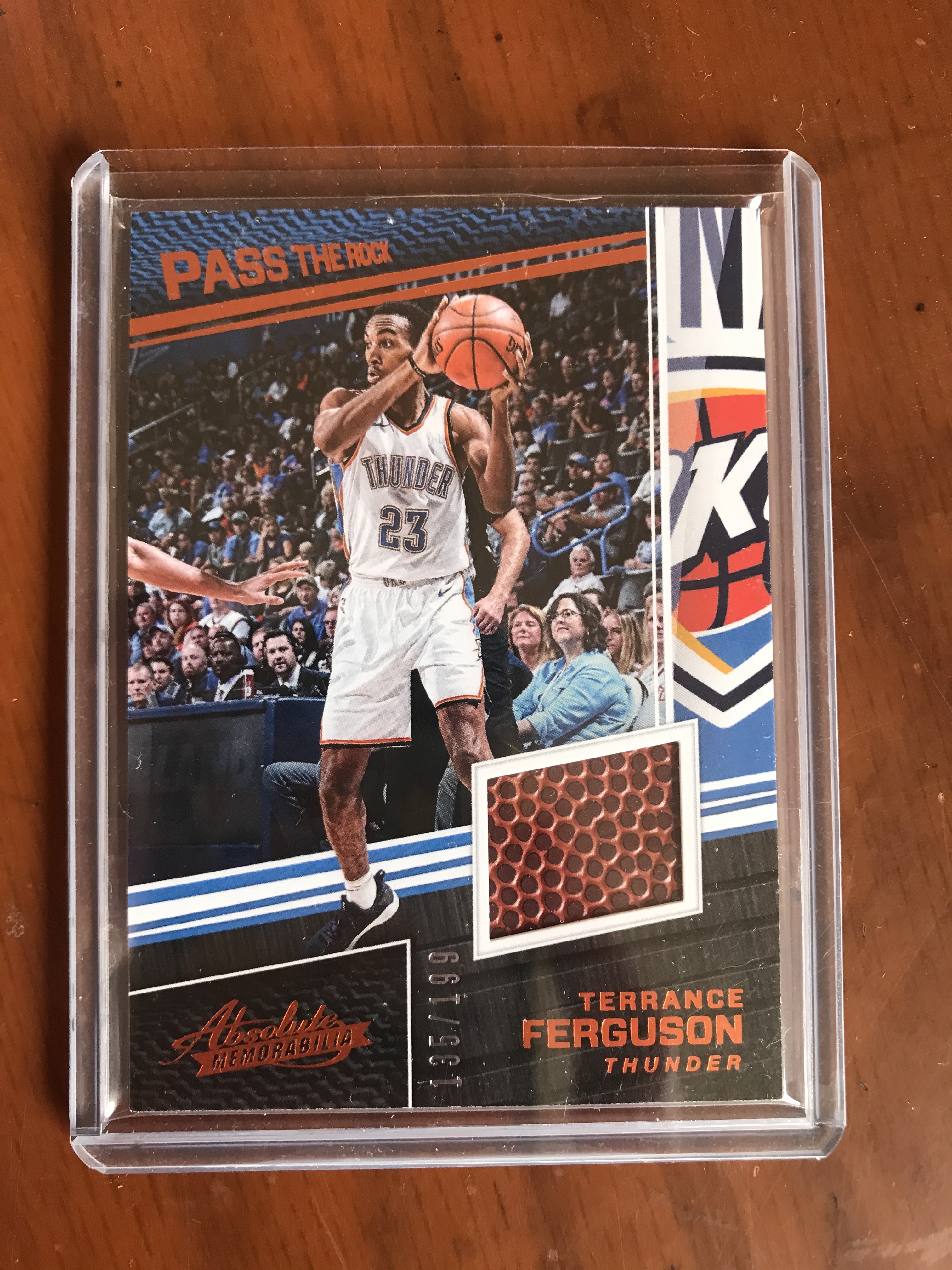 pass the rock basketball memorabilia-terrance ferguson #/199