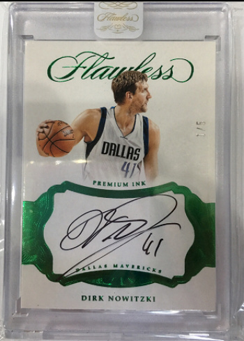 16-17 高端 手提箱系列 达拉斯 巨星 诺维斯基 漂亮绿色 版本 签字 卡