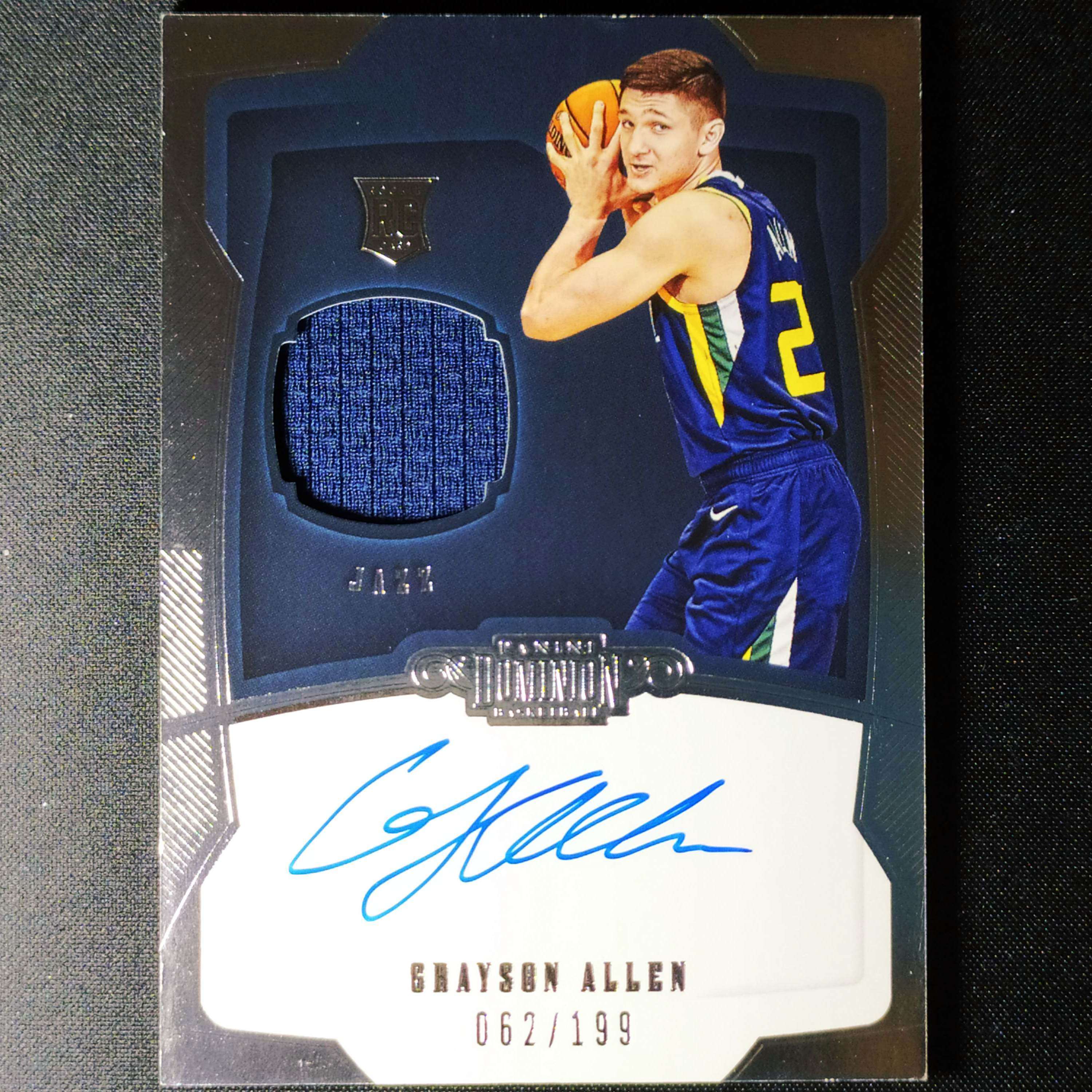 【成都rookie球星卡】2018-19 多米诺 格雷森 阿伦 爵士 新秀 球衣