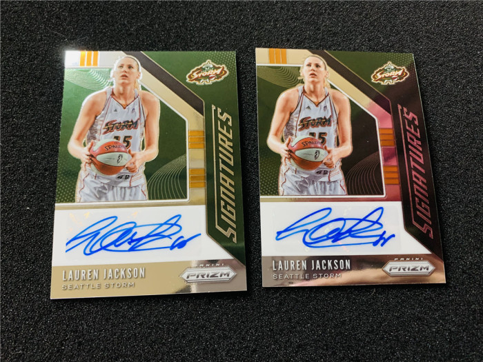 2019-20 prizm wnba 风暴队 jackson 劳伦 杰克逊 签字 2张打包 ebay